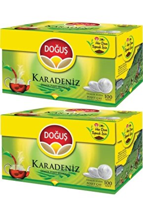 Doğuş Karadeniz Demlik Poşet Çay 100 Adet 2 Paket