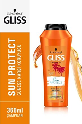 Schwarzkopf Gliss Sun Protect Güneşe Karşi Koruyucu Şampuan 360 Ml