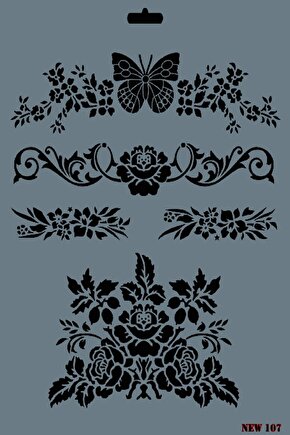 Stencil New Seri 25x35 cm N-107