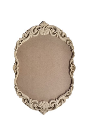 Ahşap Pano İşlemeli Tepsi Sunumluk Boyanabilir Dekoratif 54x36