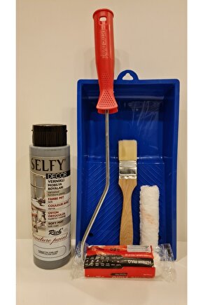 Selfy Decor 500 Cc (750 Gr) Italyan Gri Kendinden Vernikli Dolap Boyama Seti