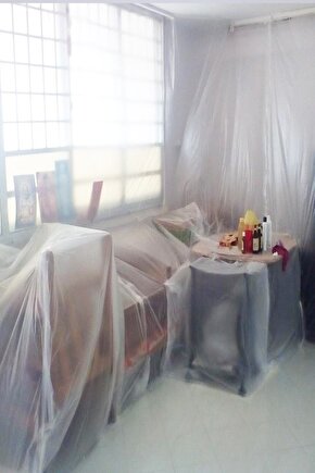 Hışır Örtü Boya Badana Koruma Koruyucu Naylon 50 M2 (4x12.5).