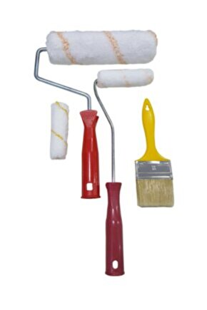4lü Boyacı Seti Rulo Fırça Seti Badana