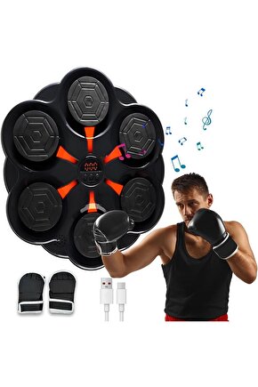 Duvar Boks Makinesi Müzikli Bluetooth Hoparlör Özellikli Led Işıklı Ritimli 9 Mod Seviye Ayarlı Box