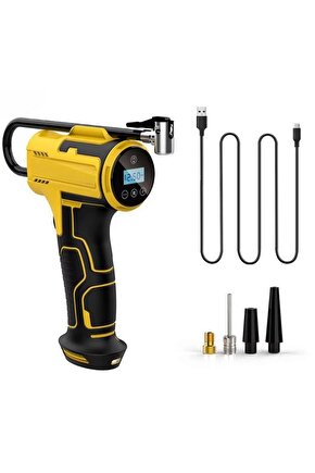 Dijital LCD Ekranlı 3600mAh 150 psi Hava Kompresörü Powerbank Özellikli Araç Lastik Şişirme Pompası