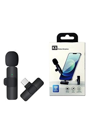 ANDROİD UYUMLU KABLOSUZ TEKLİ YAKA MİKROFONU TYPE C GİRİŞLİ YOUTUBE VİDEO CANLI YAYIN