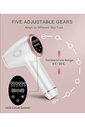 OTOMATİK LAZER EPİLASYON CİHAZI TÜM VÜCUT IPL LAZER EPİLATÖR ALETİ 999.999 ATIM LED EKRAN DOKUNMATİK