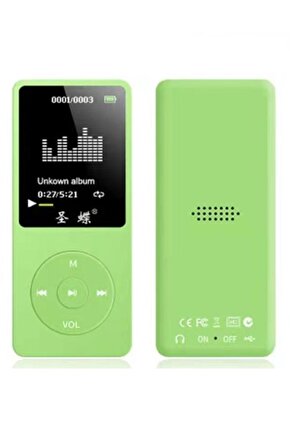 8GB HAFIZA KARTLI BLUETOOTHLU MP3 ÇALAR FM RADİO DAHİLİ HOPARLÖR EKRANLI MÜZİK ÇALAR