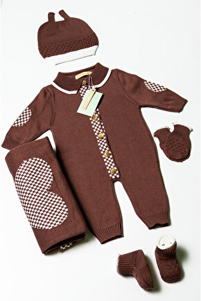 Yeni Doğan 5li Örme Triko Tulum Set