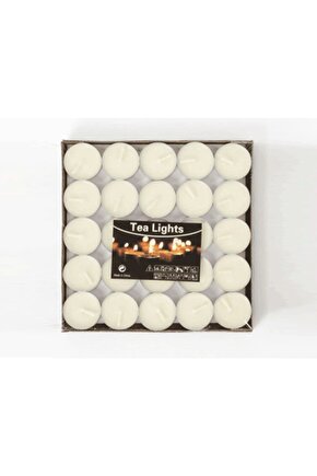 Beyaz 50li Tealight Mum