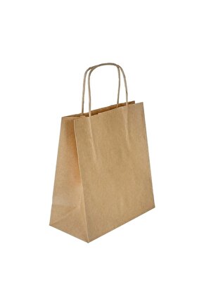 Büküm Saplı Kraft Kağıt Çanta 32x12x41cm. 25 Adet