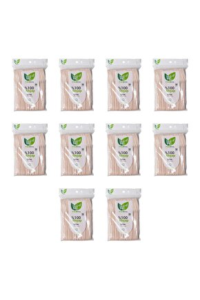 Doğaya Dönüş Ekolojik Doğal Doğa Dostu %100 Ahşap Çatal - 16 Cm. - 50li 10 Paket