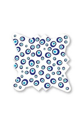 Nazar Boncuklu Lokum Kutusu 50 Li Parti Doğum Günü Yeni Doğan Odası Dağıtmalık Lokumluk Karton Kutu