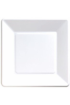 Beyaz Kare Karton Tabak 20 Cm 25 Adet