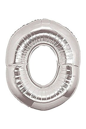 0 Rakam Silver Folyo Balon Sayılı Balon 100 Cm Dev Boy