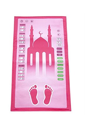 PEMBE Benim Seccadem Çocuklar İçin 7 Dilde Sesli Konuşan Namaz Kıldıran Seccade (Kod:508P)