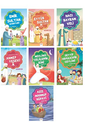 Çocuk Kitap Serisi Hacı Bayram Veli-Emir Sultan-Ahmed Yesevi-Mevlana-Eyyüb Sultan 7li Set