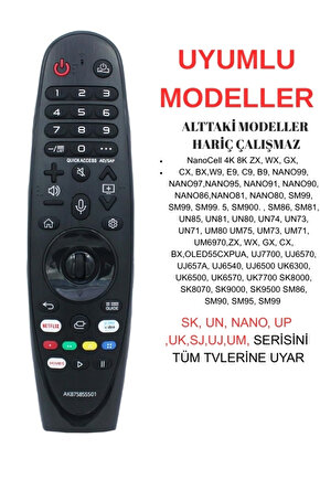 Ses Komutlu Ve Air Mouseli Sihirli Kumanda Mr20,mr19,mr18 Uyumlu