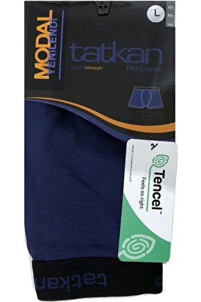 Erkek  Lacivert 3lü Paket Modal Şort Boxer