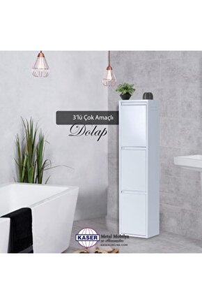 Çok Amaçlı Dolap Beyaz 3’lü | Ev ve Ofisler İçin Uygun Seçim