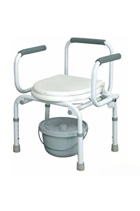 Yan Kolları Aşağı Açılır Klozet Yükseltici