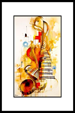 Nota Basamakları Digital Art ( ÇERÇEVESİZ - ÇERÇEVE YOKTUR ) ( ULTRA HD ) FOLYO AFİŞ - POSTER