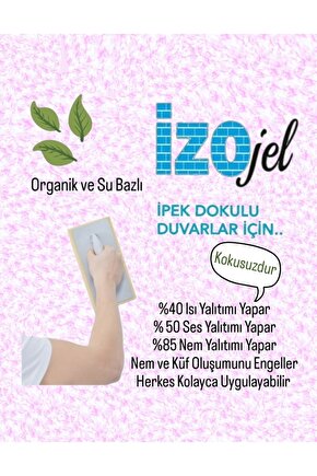 Organik Ipek Sıva - Dekoratif Yalıtım Sıvası - Ses & Isı & Nem Yalıtımı - Izo-069 - 4 M2