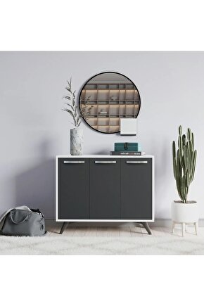 İfa Çok Amaçlı Dolap Beyaz-antrasit