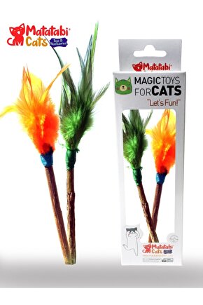 Tüylü Çubuk Doğal Çiğneme Çubuğu, Tüylü Kedi Oyuncağı 2li (KEDİ OTUNANESİ DEĞİLDİR)