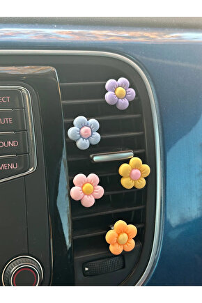 6lı çiçek araç klima süsü dekor aksesuar