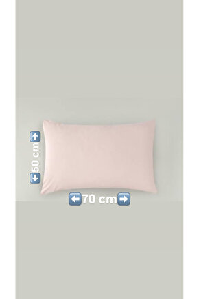 %100 COTTON (PAMUK) 2 adet TOZ PEMBE 50x70 cm YASTIK KILIFI PİLLOW CASE