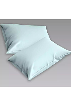 %100 COTTON (PAMUK) 2 ADET SU YEŞİLİ RENGİ 50x70 cm YASTIK KILIFI PİLLOW CASE