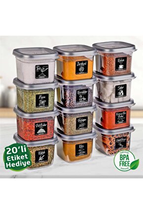 Saklama Erzak Kabı Kare 550 ml 12 Adet 24 Parça