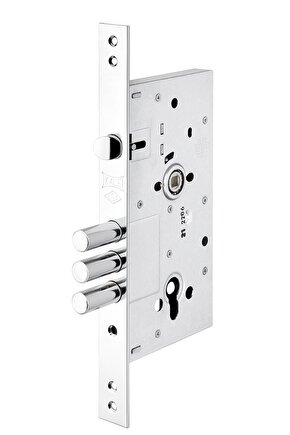 Monoblok Çelik Kapı Kilidi Krom 252r Gövde Snc Barelli 3 Anahtarlı