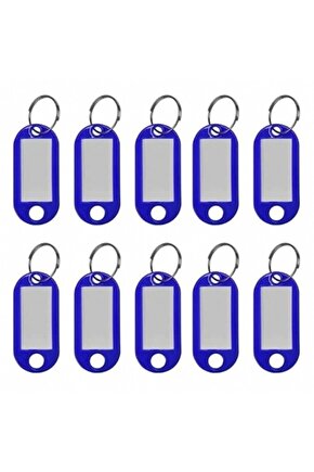 Plastik Anahtarlık Mavi 100lü Paket