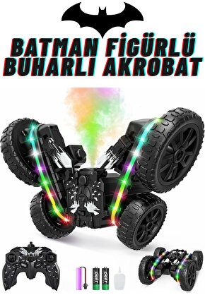 Oyuncak 2.4 Ghz Uzaktan Kumandalı Şarjlı Buhar Atan Akrobat Araba Batman Joker