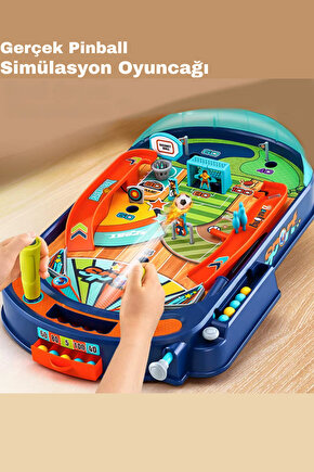 Oyuncak Mini Langırt Oyun Masası Gerçekçi Pinball 2-4 Oyunculu