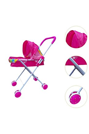Oyuncak Katlanabilir Metal Beşik Bebek Arabası (Puset)