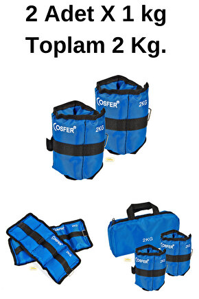 Cosfer El Ve Ayak Ağırlığı Taşıma Çantası ile Fitness Kardiyo Kondisyon Fizik Tedavi