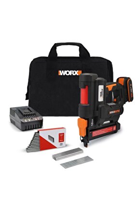 WX844 20Volt2.0Ah Li-ion 16-40mm Profesyonel Şarjlı Zımba Makinesi + 2700 Adet Yedek Zımba