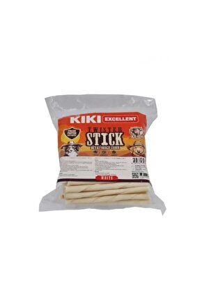 Sığır Derisinden Beyaz Burgu Çubuk Kemik Köpek Ödülü 100 Adet