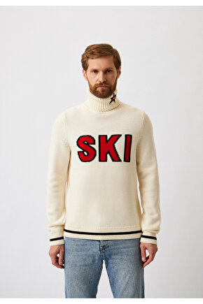 SKI Erkek Beyaz Kazak
