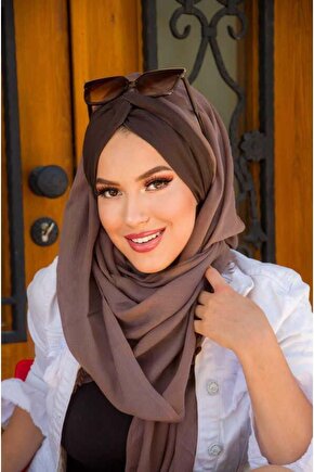Vizon Kahve Burgu Hazır Şal