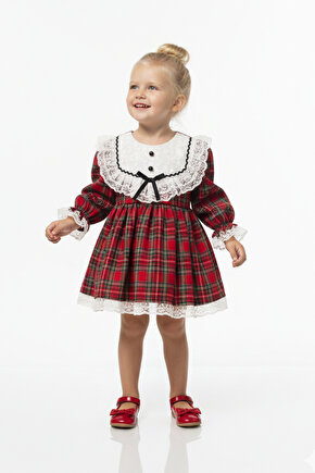 Kız Bebek Elbise Kız Çocuk Elbise Doğum Günü Parti Düğün Özel Gün Uzun Kol Astarlı Elbise