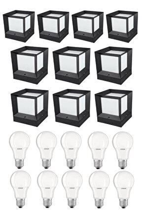 10 Adet Gün Işığı Set Üstü Kare Küp Bahçe Aydınlatma Armatürü