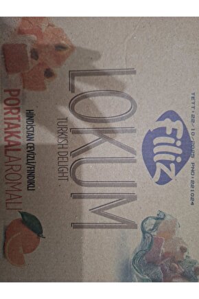 LOKUM TURKISH DELIGHT HİNDİSTANCEVİZLİ FINDIKLI PORTAKAL AROMALI 2,5 KG