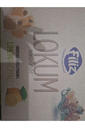LOKUM TURKISH DELIGHT HİNDİSTANCEVİZLİ FINDIKLI LİMON AROMALI 2,5 KG