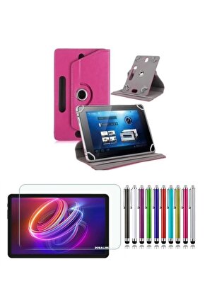 Casper VIA S40 10.4 Uyumlu Standlı Tablet Kılıfı + Kırılmaz Ekran Koruyucu+ Dokunmatik Kalem