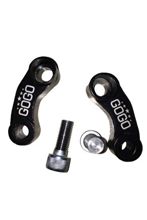 Motosiklet Ayna Uzatma Aparatı Metal Siyah