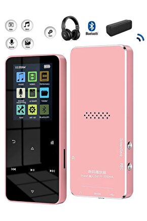 Bluetooth Lu Mp3-mp4 Çalar Fm Radyolu Şarjlı Mp4 Player Dahili Hoparlör 8gb Hafızalı Müzik Çalar